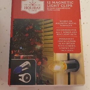 2 Boxes Holiday Time Magnetic Light Clips, 24 Total, NEW!